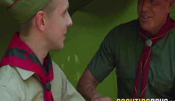 Tyler Saint is administering first aid to Serg Shepard when their eyes met and lips lock