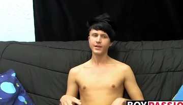 Throbbing cock teen Chad masturbates in passionate solo