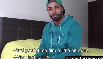 Straight Latino's raw, POV initiation into gay sex ends with a cum-filled mouth