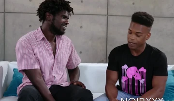 Muscle black stud Devin Trez bareback pounded cute ebony gay