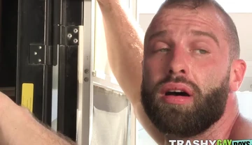 Sexy hunk Donnie Argento gets hardcore ass fucked doggystyle