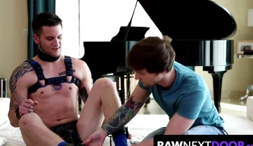 Handsome obedient guy Scotty Zee takes a massive raw cock in the rear by Allen Lucas