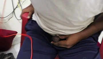 Giving a oil massage to the dick