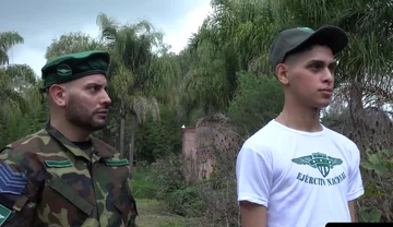 Tommy Ameal ass got drilled by Sergeant Daniel Trebol huge cock