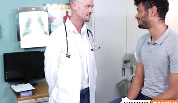 I let my doctor stepdad Jake Lawrence examine my penis but ends up sucking it