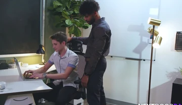 Newbie Twink Colleague Flip Fucks BIG Cocked Hunk - NextDoorStudios